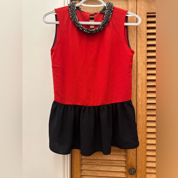 Zara Embellished Peplum Top XS - Picture 5 of 10